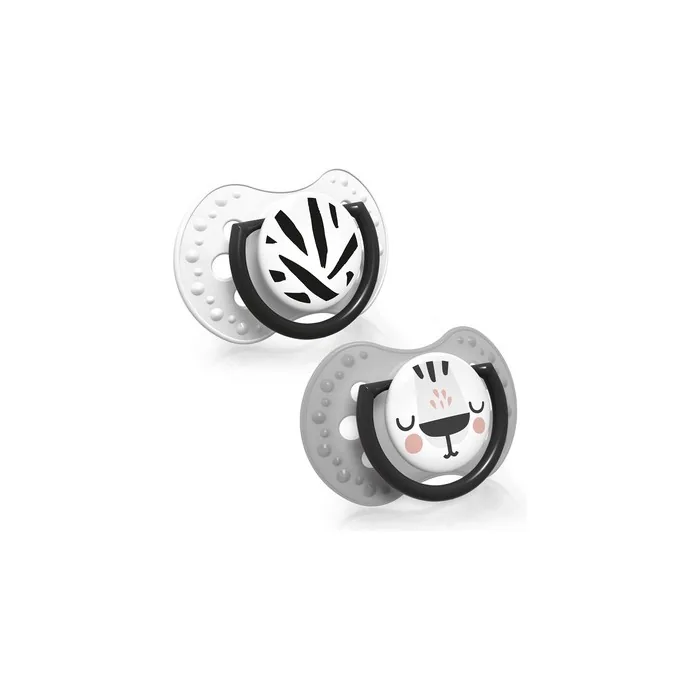 Salt&Pepper Dynamic Silicone Pacifier 6-18 Months - 2 Pieces