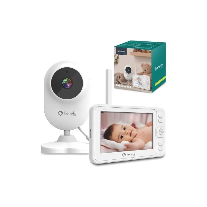 Lionelo Babyline 6.2 Electronic Babysitter Full HD 5” Indoor Monitoring Range 200m Bidirectional Communication Night Mode Alarm Motion/Temperature Sensor VOX Mode Lullabies