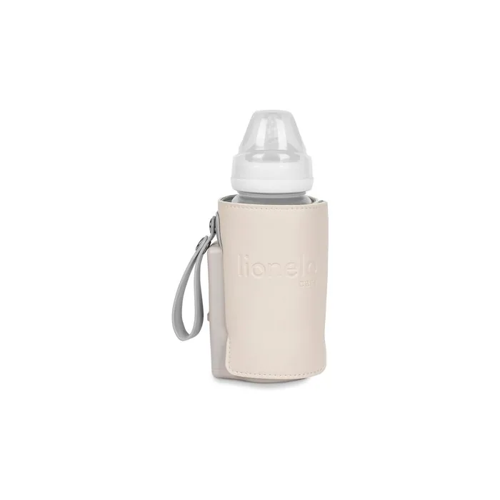 LIONELO Thermup Go Plus Portable Baby Bottle Warmer 5 Operating Temperatures from 38 to 500 C USB Charging 8 Hours Operation Beige