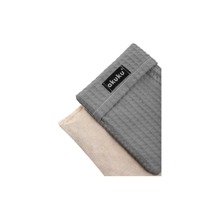 Akuku Cherry Stone Hot Water Bottle With Cover 13x16 Cm Gray