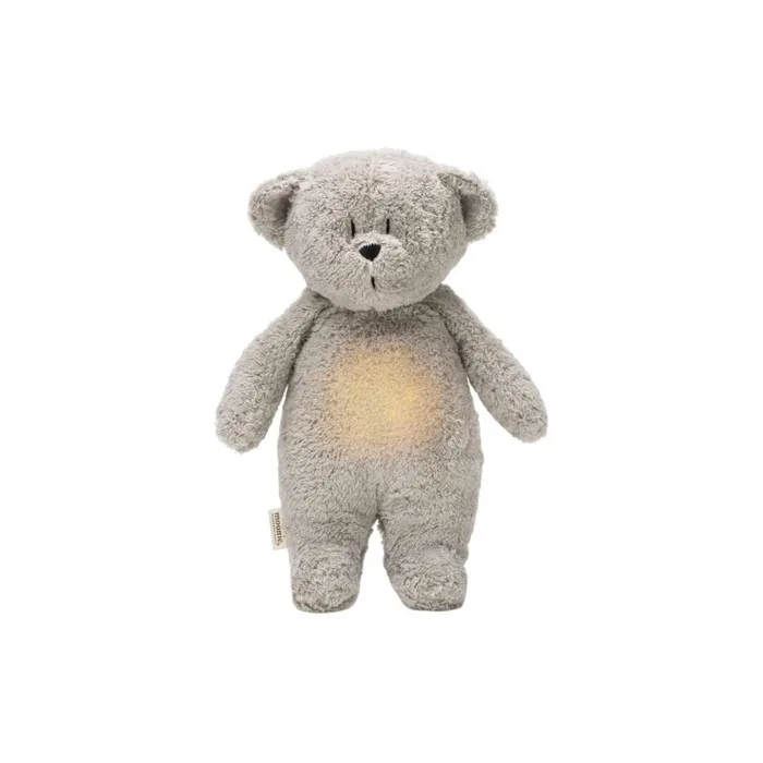 Moonie 2.0 Organic Humming Bear with Night Lamp - Gray