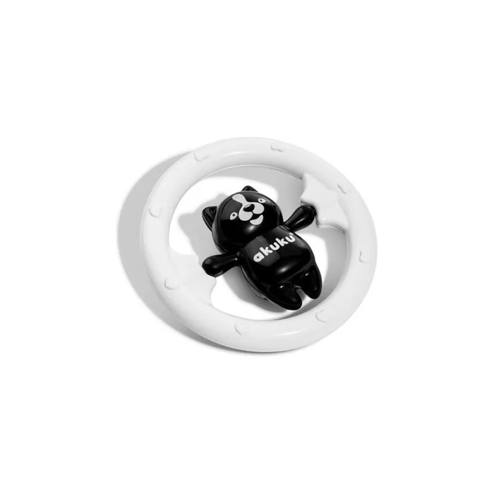 Akuku Teddy Bear Rattle Black and White A0467