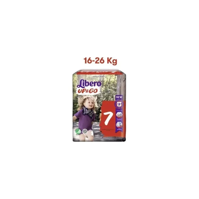 Essity Italy Libero Up & Go 7 Diapers Size 7 For 1626 Kg Pack Of 16