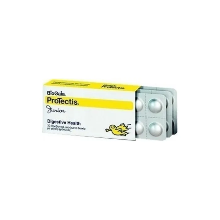 Biogaia Protectis Junior Chewable Probiotic Supplement With Strawberry Flavor - 30 Chewable Tablets