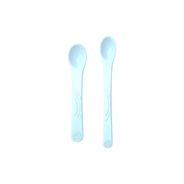 Twistshake Feeding Spoon Set for Baby BPA Free 6+ Months Pastel Blue