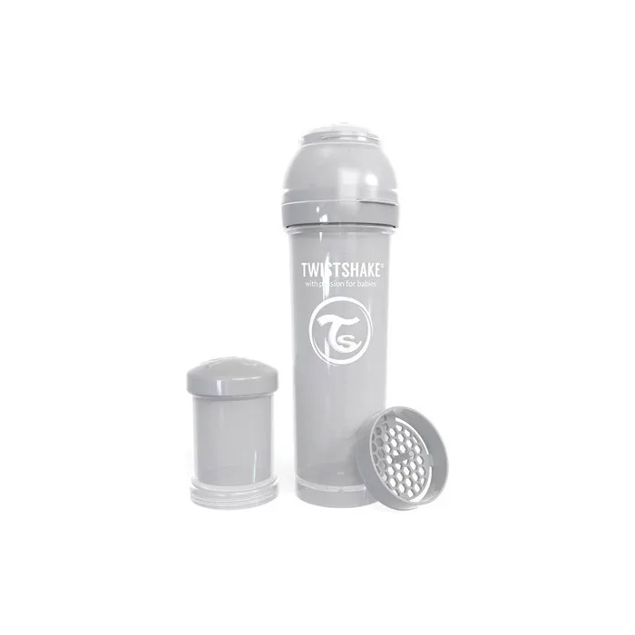 Twistshake Baby Bottle Anti-colic 330ml - Pastel Gray