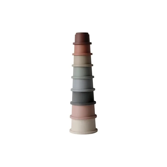 Mushie Stacking Cups Educational Baby and Toddler Toys from 6 Months - Shape Sorter Toy Made in Denmark Original