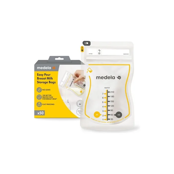 Medela Easy Pour Disposable Breastmilk Storage Bags 210ml Capacity