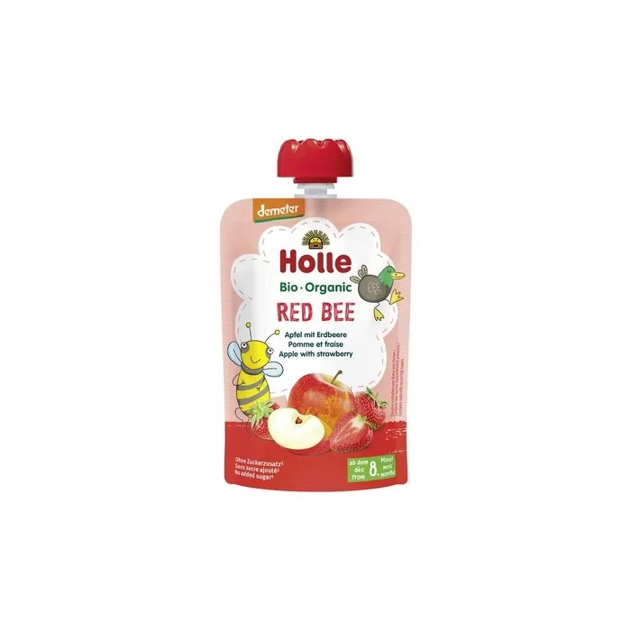 Holle Demeter Pouchy Red Bee 8 Months 100 Grams Pack Organic Baby Food