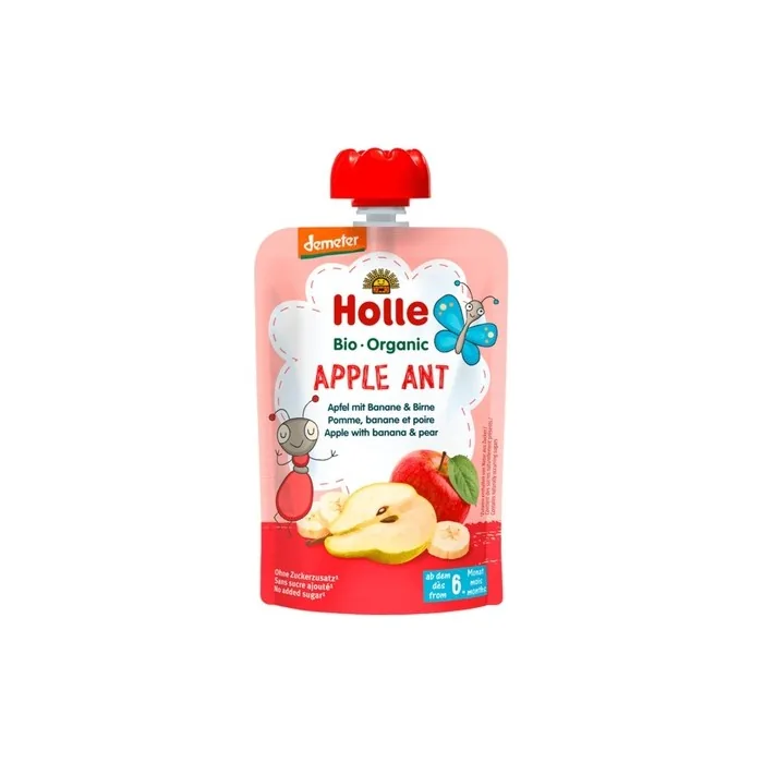 Holle Organic Pouchy Apple Banana Pear Puree +6 Months 100g