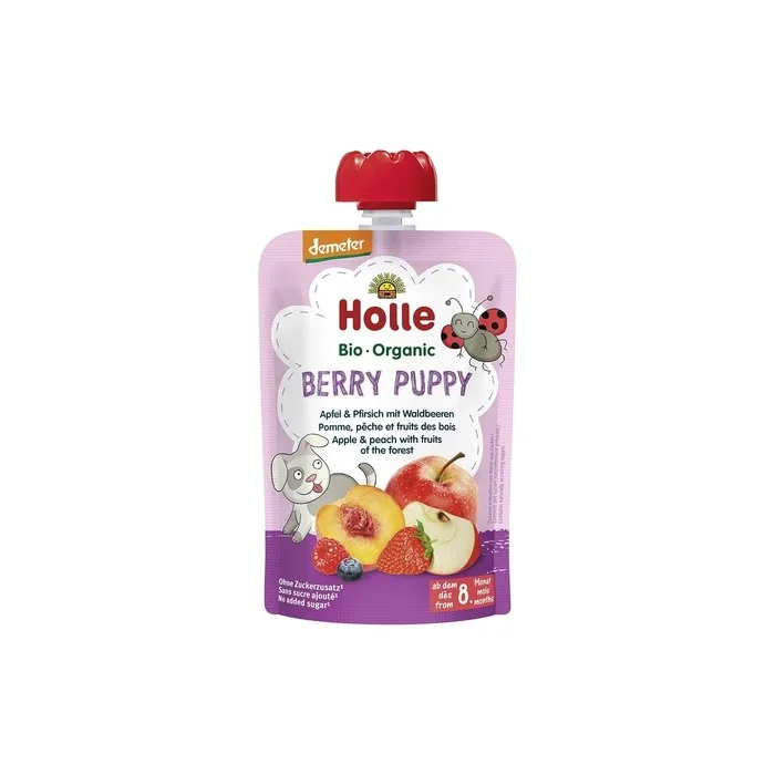 Holle Gourde Pouchy Apple Peach Forest Fruits Organic +8m 100g