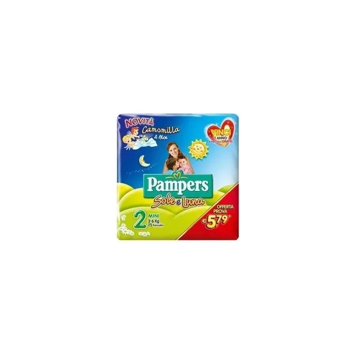 Fater Spa Pampers Sole & Luna Flash Mini Diapers 21 Pieces