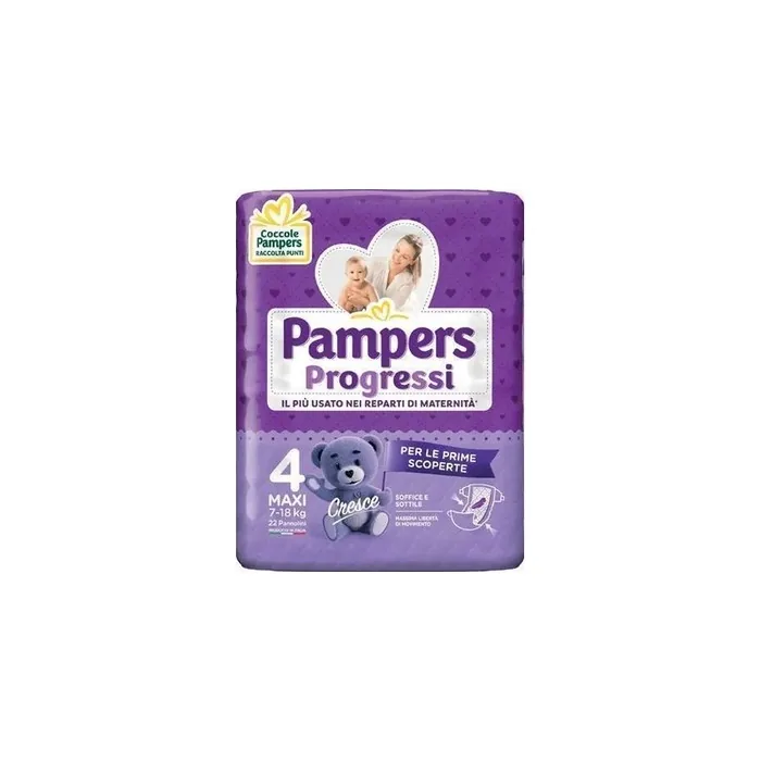 Fater Spa Pampers Progressi 4 Maxi Diapers 718 Kg 22 Pieces