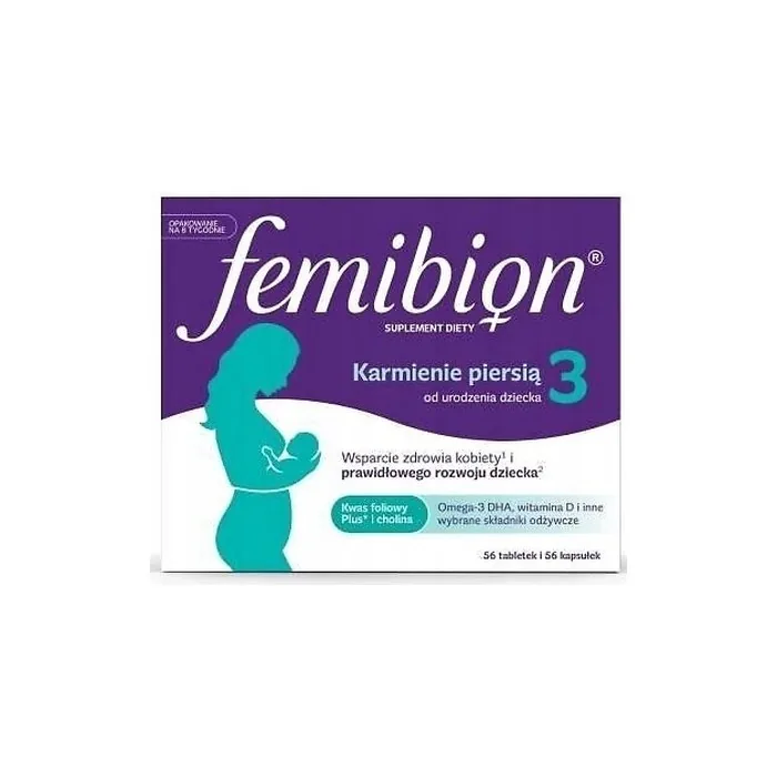 Femibion 3 Breastfeeding Folic Acid With Choline 56 Tablets 56 Capsules