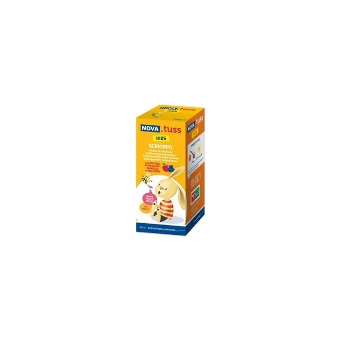Nova Argentia Nova Tuss Kids Syrup Supplement For Children's Throat Wellbeing 125 Ml Red Fruits And Honey Flavor