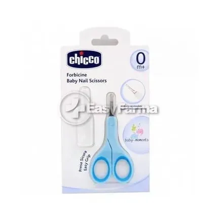Chicco Rounded Tip Scissors 0 Months Blue