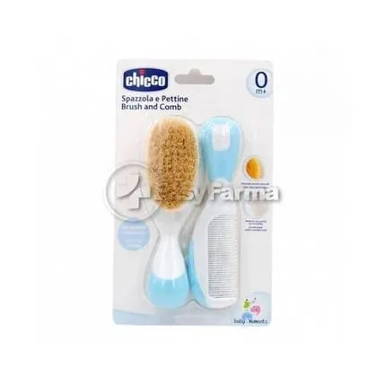 Chicco Brush And Comb 0 Months Blue