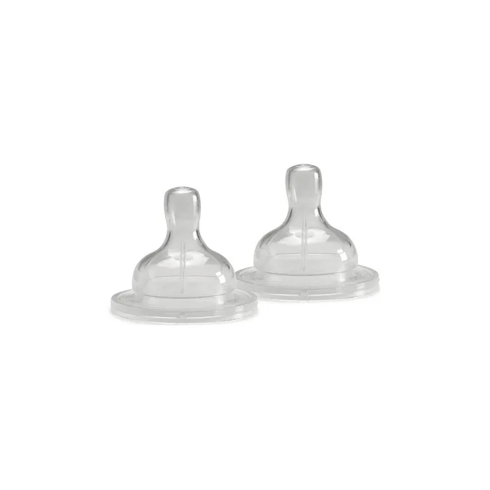 Neobaby Wide Silicone Nipple Fast Flow 2 Pieces 4 Months+