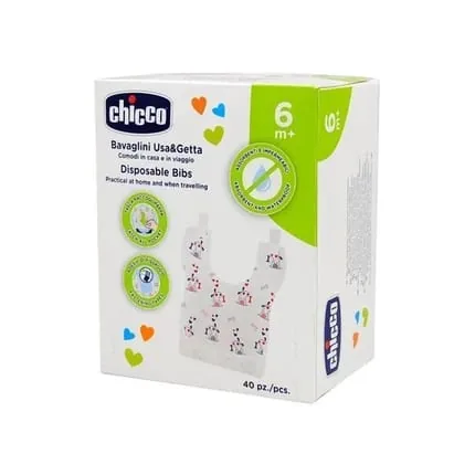 Chicco Disposable Bibs 6 Months 36 Pieces