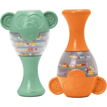 Chicco Monkey Maracas Eco+ Recycled Plastic Musical Toy 2 Colors