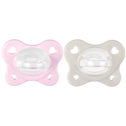 Chicco Dual Soft Silicone Pacifier 2-6 Months Two-Tone - Pack of 2
