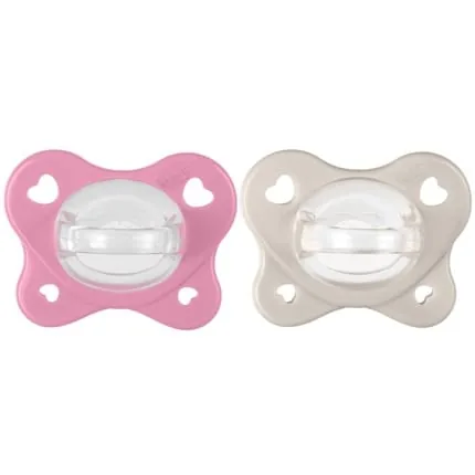 Chicco Dual Soft Silicone Pacifier 6-16 Months Two-Tone - Pack of 2