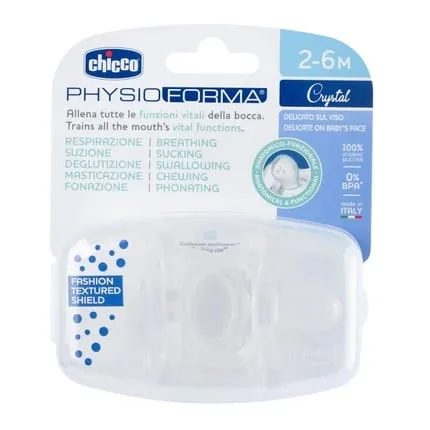 Chicco Physio Forma Pacifier Crystal 2-6 Months - 2 Pieces
