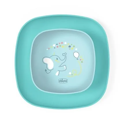 Chicco Blue Bowl Plate For Children 12 Months And Older