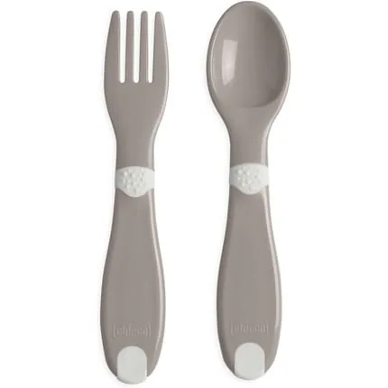Chicco Mes Premiers Plastic Cutlery for Children Fork and Spoon