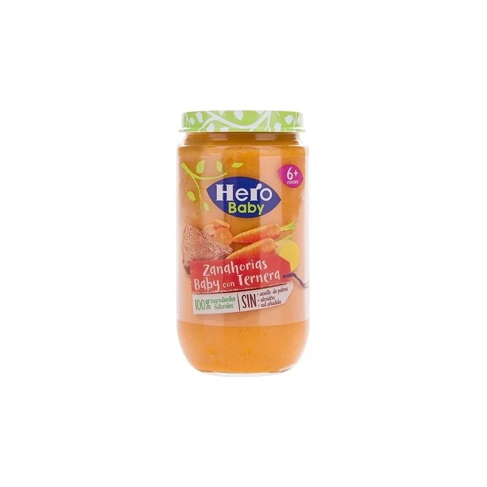 Hero Potito Veal And Carrot Puree Food Jar Baby Boy - 235 Gr