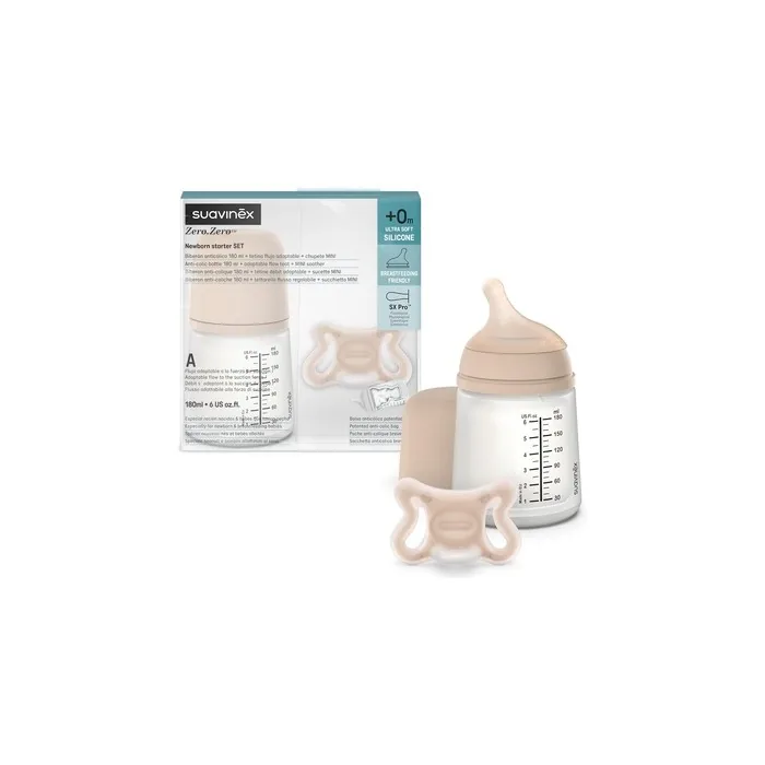 Suavinex Anti-Colic Bottle and Zero Zero Pacifier 180ml