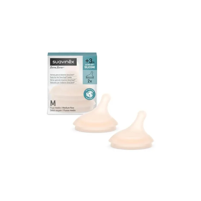 Suavinex Replacement Teats for Zero Zero Anti-Colic Baby Bottle