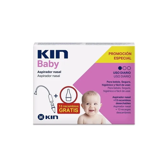 Kin Baby Nasal Aspirator with 2 Replacement Parts