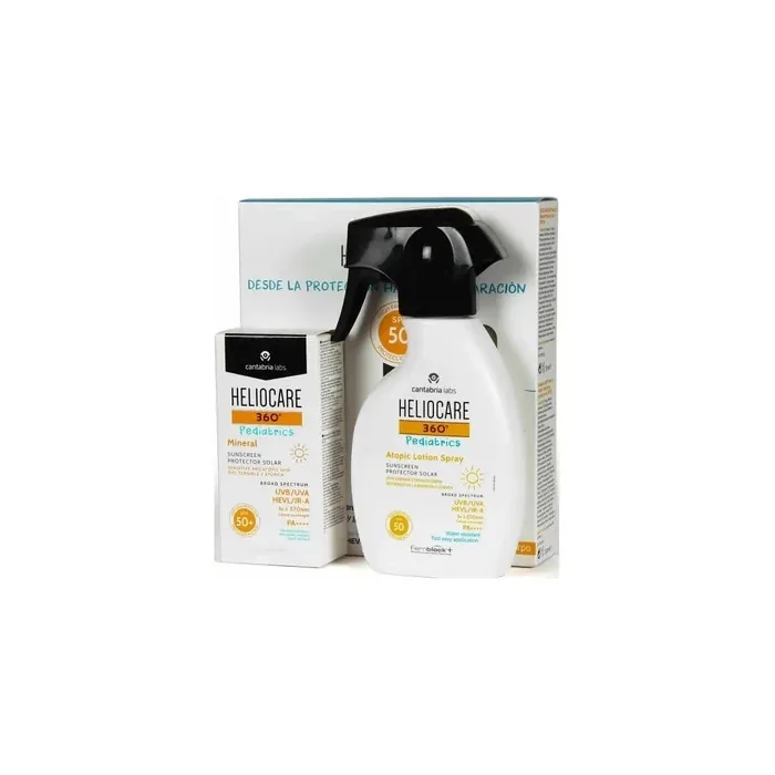 Heliocare Heliocare 360 Pack Pediatrics Mineral 50ml Atopic Lotion Spray 75ml