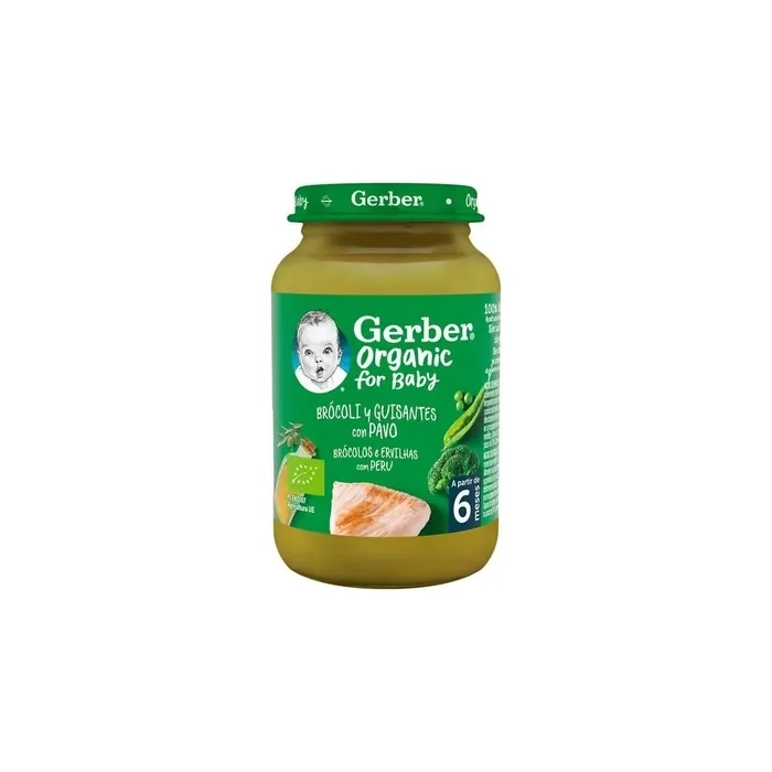 Gerber Organic Broccoli & Pea Puree With Turkey 190g