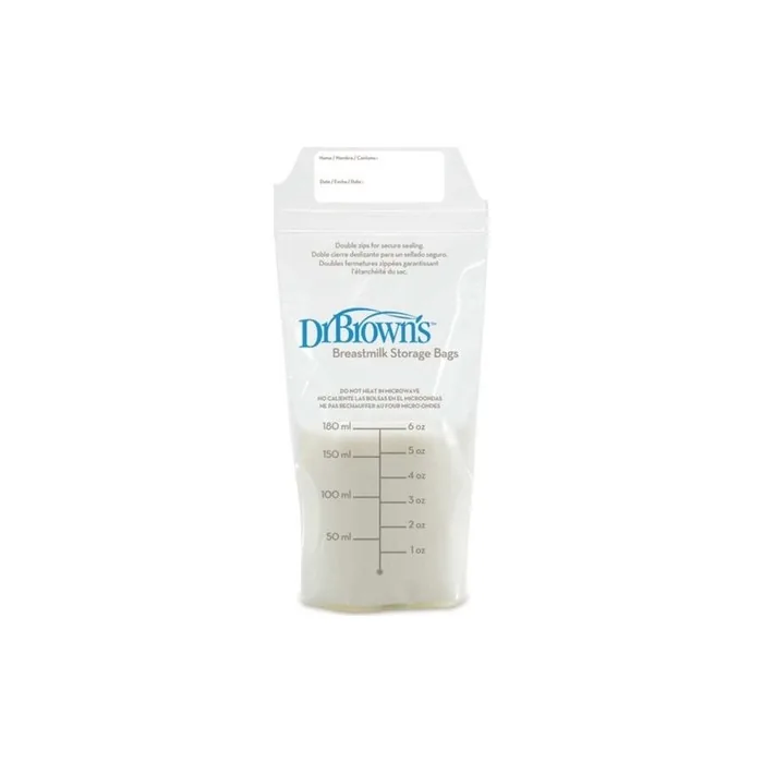 Dr Browns Breast Milk Storage Bags 180ml 25 Count