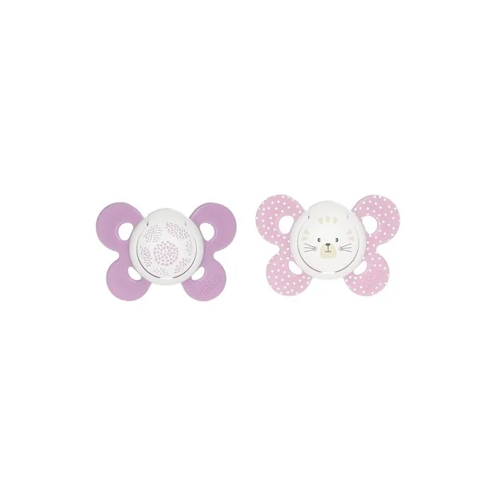Chicco Physio Comfort 616m Pacifier Girl Dotscat Design 2 Pieces