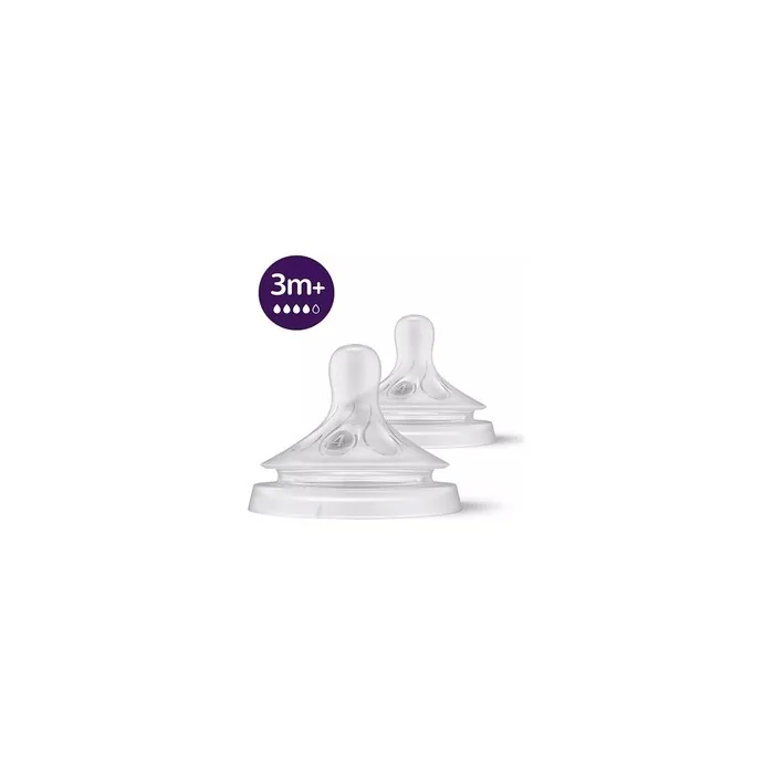 Philips Avent Natural Response Nipple T4 Duo 3 Months And Older 2 Units
