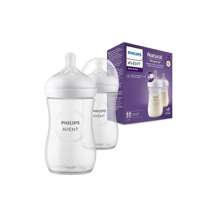 Philips Avent Natural Response Baby Bottle 260ml - Pack of 2