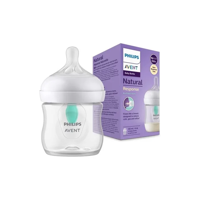 Philips Avent Natural Bottle with Responsive Dummy and AirFree Anti-Colic Attachment 125ml