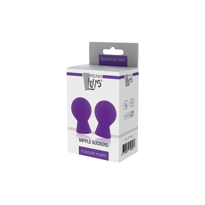 Dream Toys Pleasure Pumps Nipple Suckers - Purple 2 Pieces