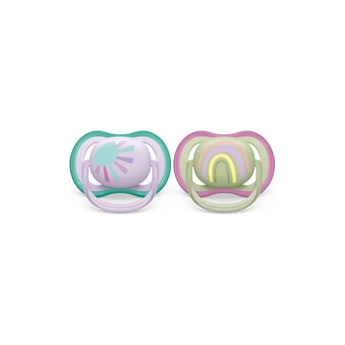 Philips Avent Ultra Air 0-6m Pacifier - Rainbow Girl, 2 pieces