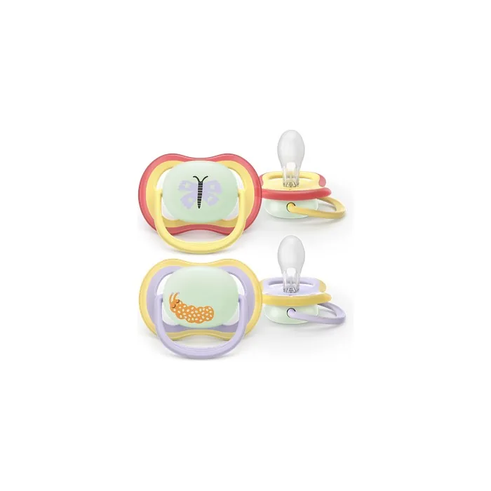 Philips Avent Ultra Air Soother Nighttime 06 Months Yellowpurple