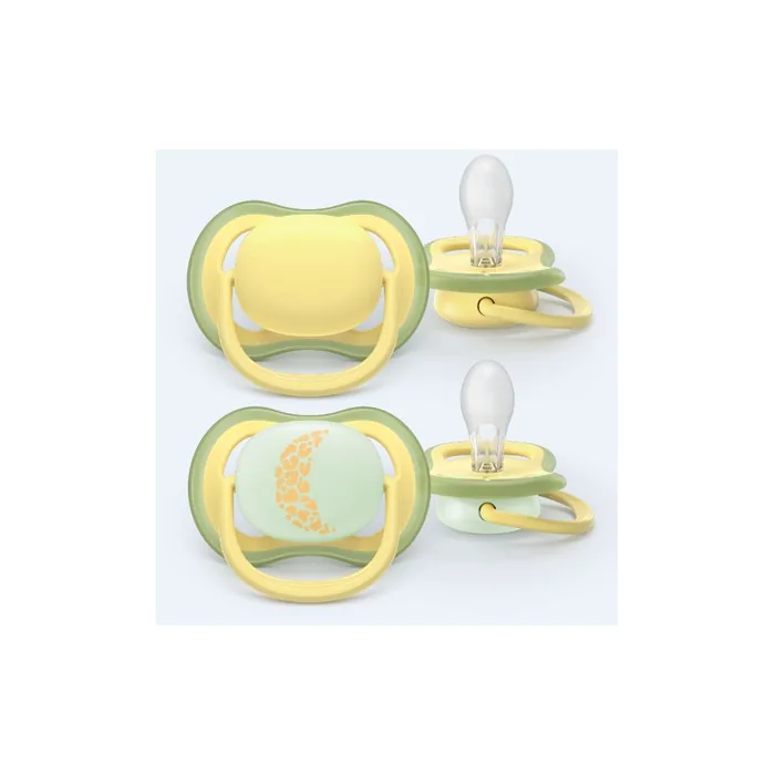 Philips Avent Ultra Air Soother 18 Months And Older Yellow With Design