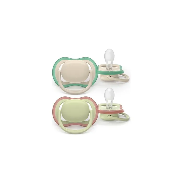 Philips Avent Ultra Air Soother For Ages 618 Months In Light Beigelight Green