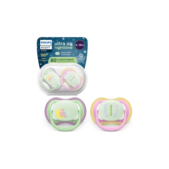 Avent Ultra Air Night Pacifier 618 Months Birdbutterfly