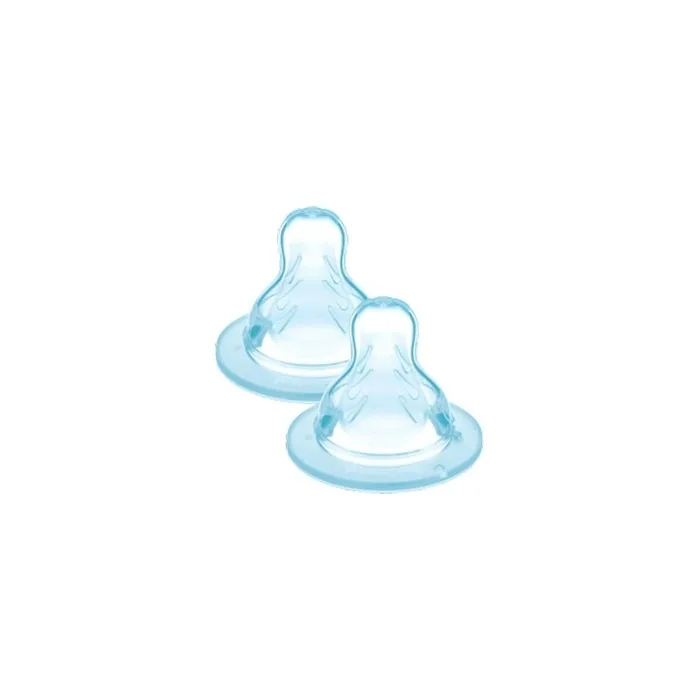 Mam - Set Of 2 Teats Size 3 Fast Flow, Silicone, 4 Months