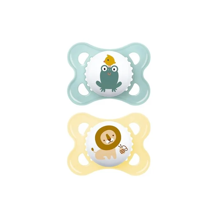 MAM Original S159 Pacifier with Skinsoft Silicone Teat Ultra Soft for Baby 0+ Months Neutral 2 Pack with Self-Sterilizing Box