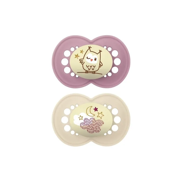 MAM Original Night 6m+ Pacifier - Girl, Pack of 2