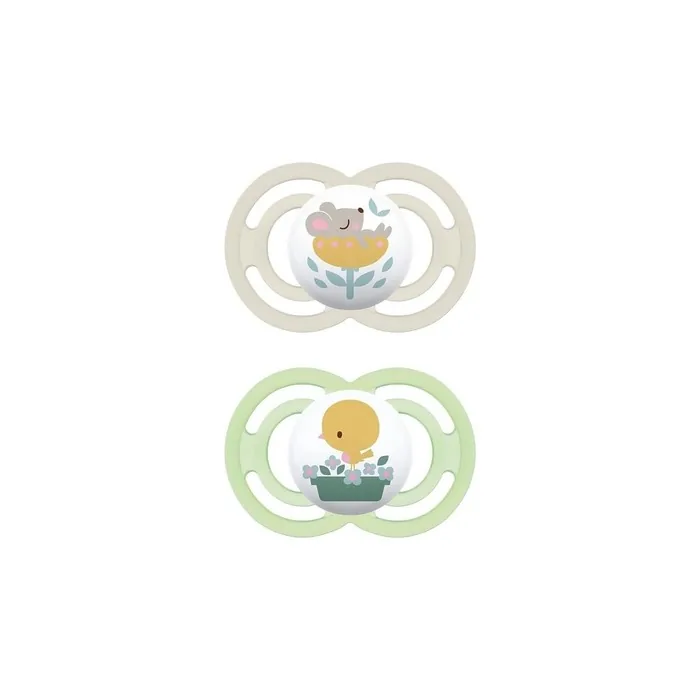 Mam Perfect Symmetrical Silicone Pacifier +16 Months Matt N Double Pack